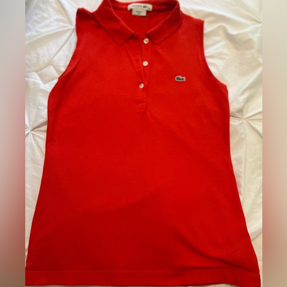 Lacoste Womens Slim Fit Pique Top